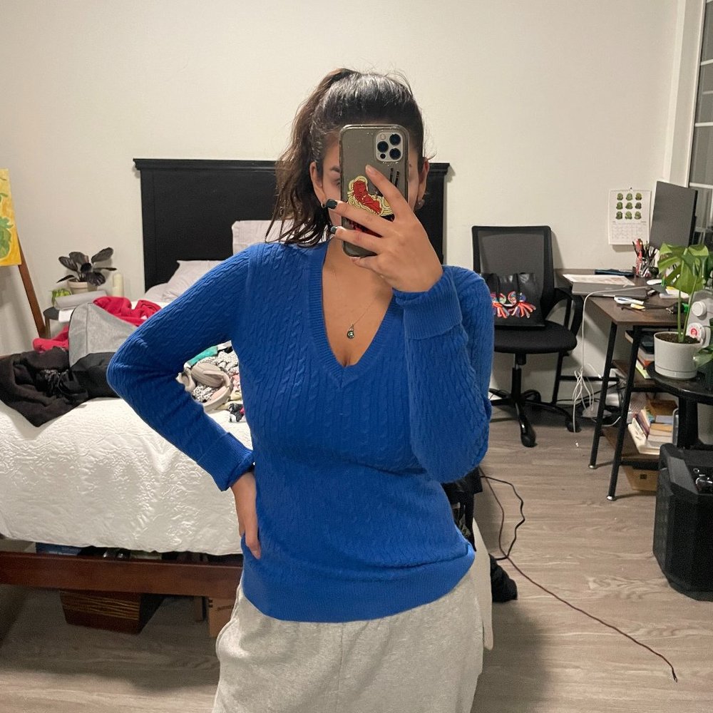 Tommy Hilfiger Blue Long Sleeve Knit Shirt